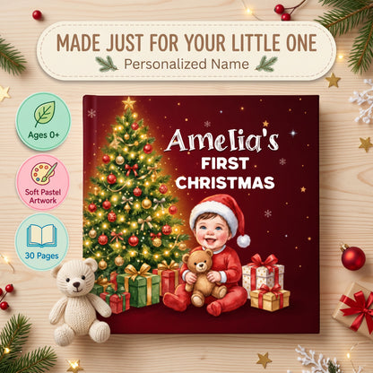 Baby’s First Christmas Personalized Book, 1st Christmas Baby Gift