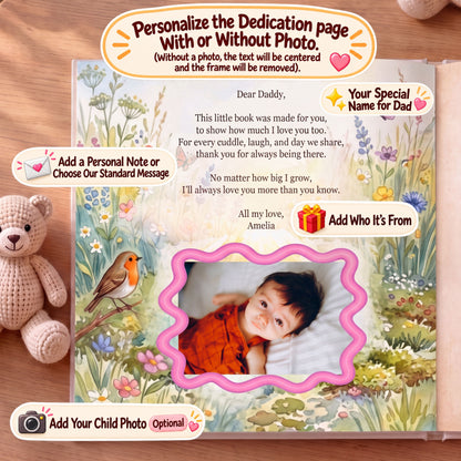 First Fathers Day Keepsake, Daddy and Me Personalized Book