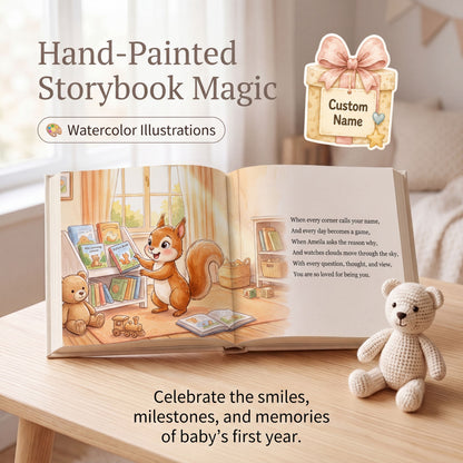 You’re So Loved Custom Name Book, Newborn Book, First Year Keepsake Gift