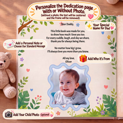 Custom Daddy Book from Child, Personalized Dad and Child Storybook