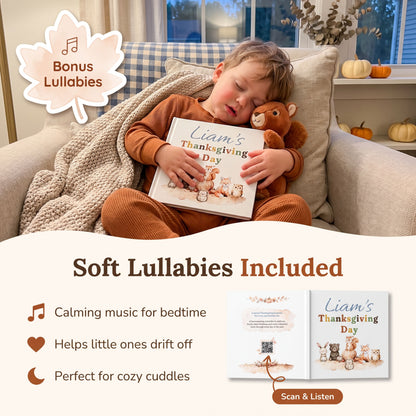 Personalized Fall Storybook for Toddler, Custom Name Thanksgiving Book