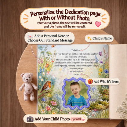 Personalized Farm Adventure Book, Child is the Hero, Farm Animal Birthday Gift