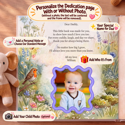 Personalized Fathers Day Book, First Fathers Day Gift from Baby