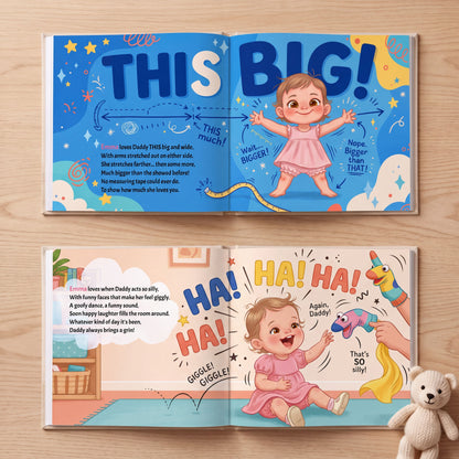 Custom Daddy Book from Child, Personalized Dad and Child Storybook