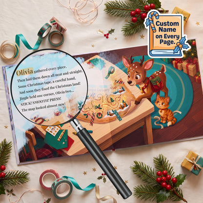 Baby First Christmas Personalized Book, Custom Name Christmas Adventure