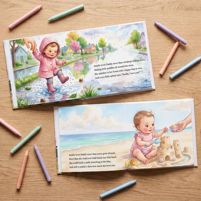 First Fathers Day Keepsake, Daddy and Me Personalized Book