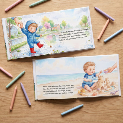 Personalized Fathers Day Book, First Fathers Day Gift from Baby