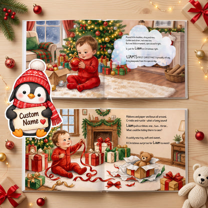 Baby’s First Christmas Personalized Book, 1st Christmas Baby Gift