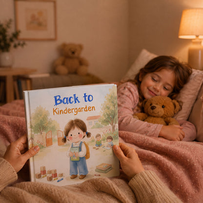 Personalized First Day of Kindergarten Book, Custom Name Story Gift
