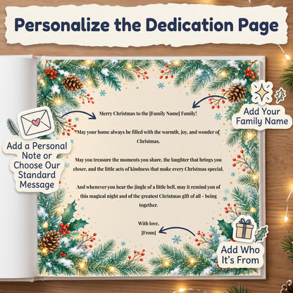 Personalized Family Christmas Book, Custom Name Storybook, Christmas Eve Gift for Family