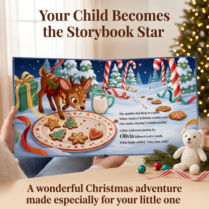 Baby First Christmas Personalized Book, Custom Name Christmas Adventure