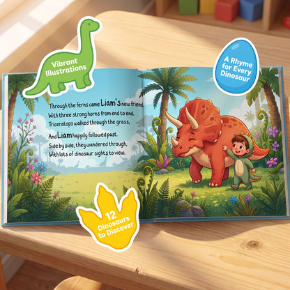 Dinosaur Birthday Book Personalized, Personalized Dino Character