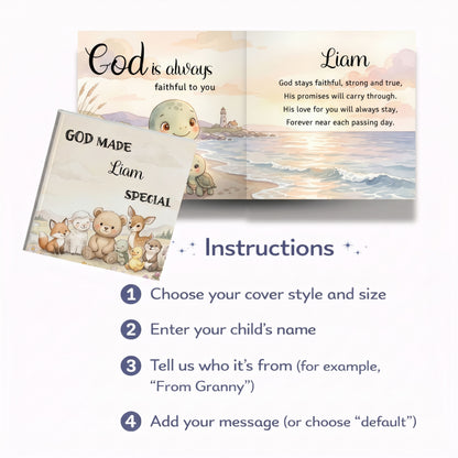 Personalized Baptism Gift, Gift for Godson or Goddaughter