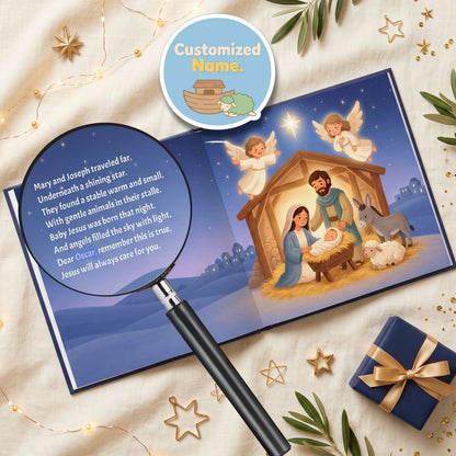 Personalized First Bible Stories Book with Name, Christian Baby Book
