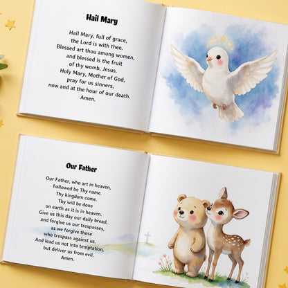 Personalized Christian Prayer Book with Name, Baby Dedication Keepsake