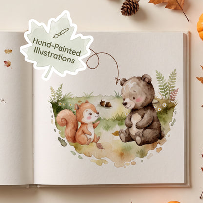 Personalized Fall Storybook for Toddler, Custom Name Thanksgiving Book