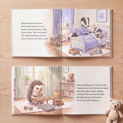 You’re So Loved Custom Name Book, Newborn Book, First Year Keepsake Gift