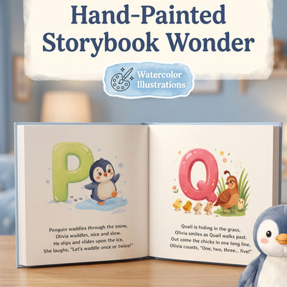 Personalized Animal Alphabet Book, Custom Name ABC Story for Kids