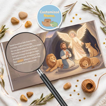 Personalized First Bible Stories Book with Name, Christian Baby Book