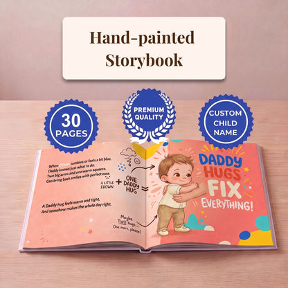 Custom Daddy Book from Child, Personalized Dad and Child Storybook