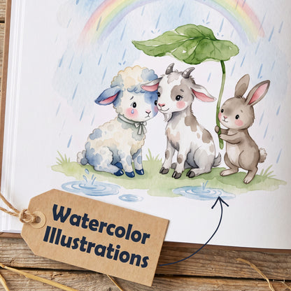 Custom Christian Baby Book with Name, God Loves You Bible Storybook