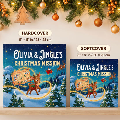 Baby First Christmas Personalized Book, Custom Name Christmas Adventure