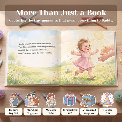 First Fathers Day Keepsake, Daddy and Me Personalized Book