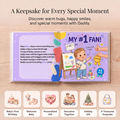 Personalized Baby Book for Daddy, New Dad Gift from Baby, First Time Dad Gift