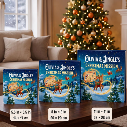 Baby First Christmas Personalized Book, Custom Name Christmas Adventure