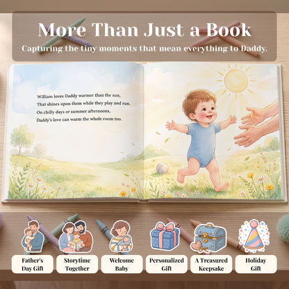 Personalized Fathers Day Book, First Fathers Day Gift from Baby