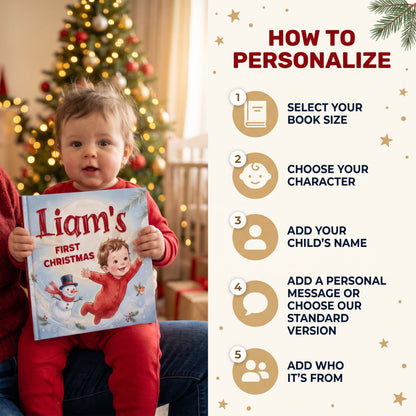 1st Christmas Gift, Personalized Baby’s First Christmas Book