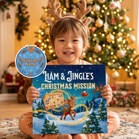 Baby First Christmas Personalized Book, Custom Name Christmas Adventure