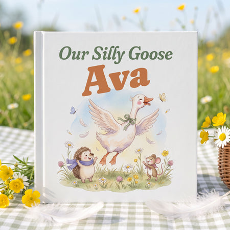 Personalized Silly Goose Book, Custom Name Animal Storybook, One Silly Goose Birthday Gift