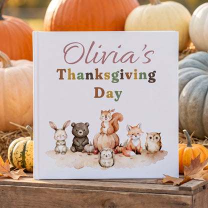 Personalized Fall Storybook for Toddler, Custom Name Thanksgiving Book