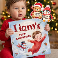 Personalized First Christmas Keepsake Book, Christmas Gift for Grandchild