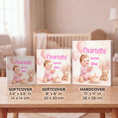1st Birthday Gift Personalised Book, Custom Name One Year Old, Personalized Baby Birthday Keepsake