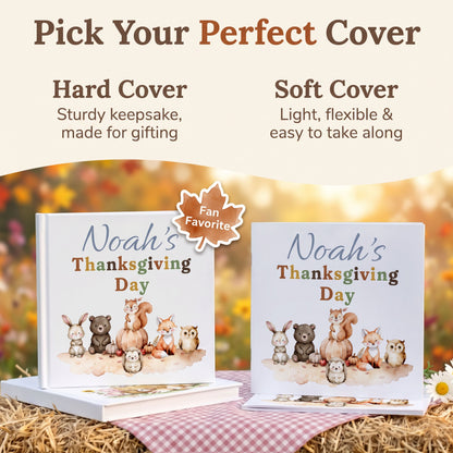 Personalized Fall Storybook for Toddler, Custom Name Thanksgiving Book