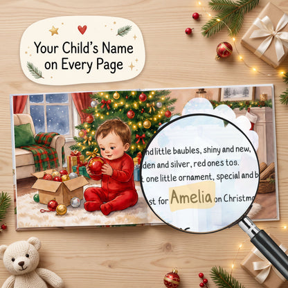Baby’s First Christmas Personalized Book, 1st Christmas Baby Gift