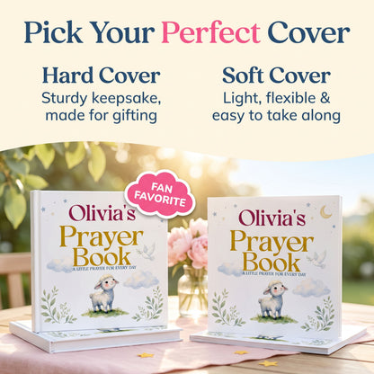 Personalized Christian Prayer Book with Name, Baby Dedication Keepsake
