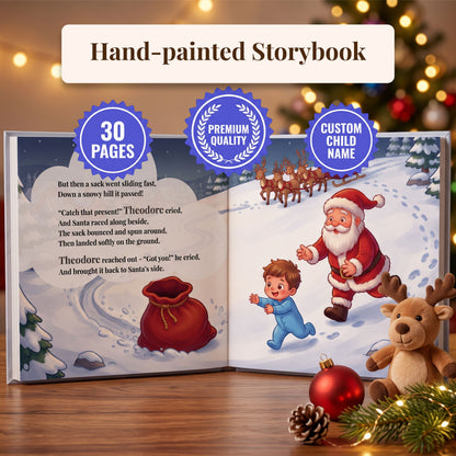 Personalized Christmas Eve Book for Kids, Custom Storybook with Name
