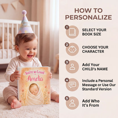 Personalized Baby Book with Name, You’re So Loved Custom Name Book