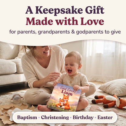 Personalized God’s Love Baby Book, Christian Story with Name