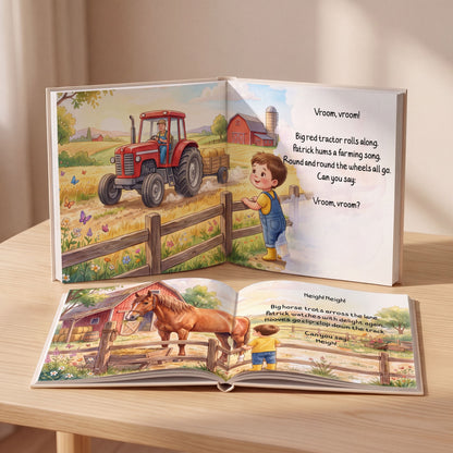 Personalized Farm Adventure Book, Child is the Hero, Farm Animal Birthday Gift