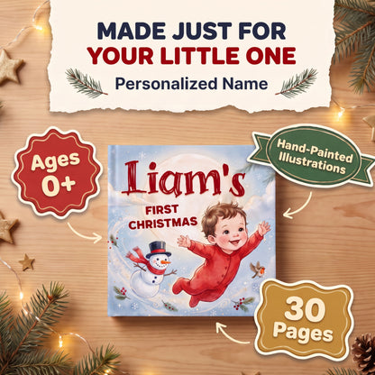 1st Christmas Gift, Personalized Baby’s First Christmas Book