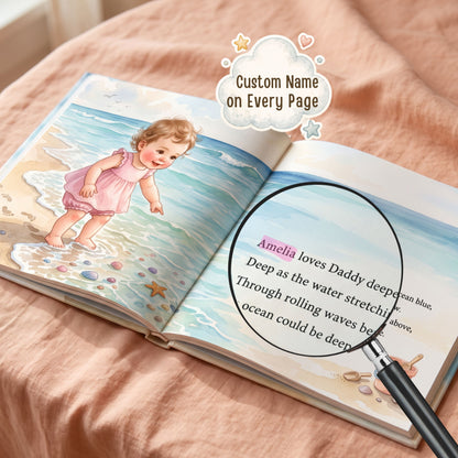 First Fathers Day Keepsake, Daddy and Me Personalized Book