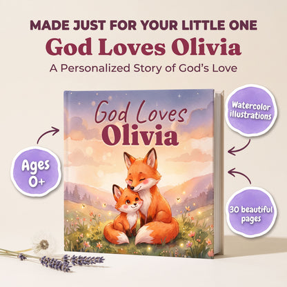 Personalized God’s Love Baby Book, Christian Story with Name