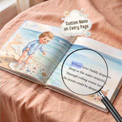 Personalized Fathers Day Book, First Fathers Day Gift from Baby