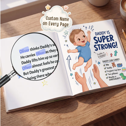 Custom Daddy Book from Child, Personalized Dad and Child Storybook