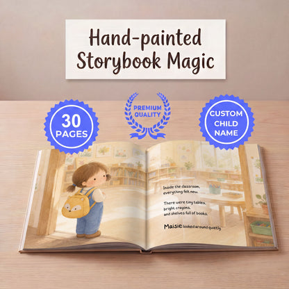 Personalized First Day of Kindergarten Book, Custom Name Story Gift