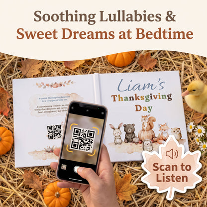 Personalized Fall Storybook for Toddler, Custom Name Thanksgiving Book